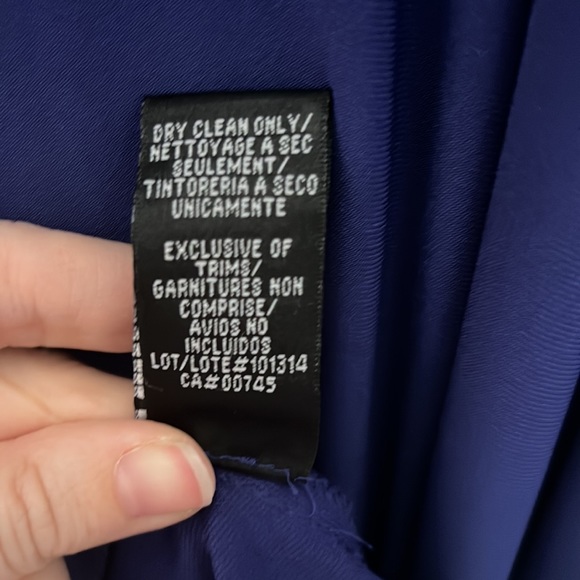 JS Boutique: Royal blue evening gown with rhinestone trim;  size 8 - Picture 10 of 11